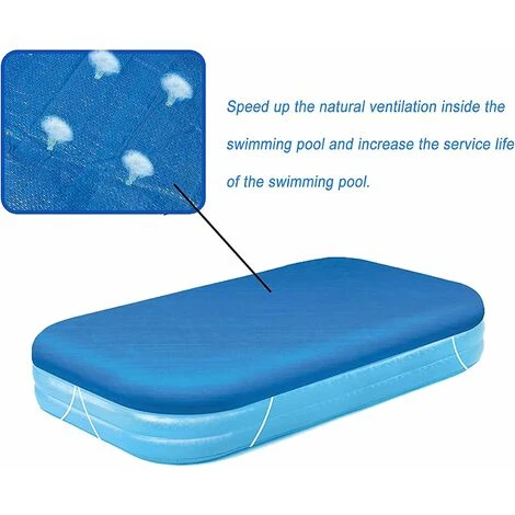 Couverture De Piscine Rectangulaire, Convient à La Couverture De Piscine Rectangulaire Gonflable De 120 Po X 72 Po, Couverture De Piscine Gonflable, Carré Anti-poussière Pour Jardin Extérieur Pataugeo 6 Couverture De Piscine Rectangulaire, Convient à La Couverture De Piscine Rectangulaire Gonflable De 120 Po X 72 Po, Couverture De Piscine Gonflable, Carré Anti-poussière Pour Jardin Extérieur Pataugeo – Image 4