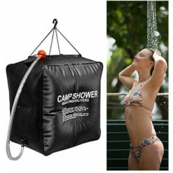 Sac Douche Solaire 40 Litres Camping, Température 45°C Randonnée, Escalade -Trait Piscine Soldes Magasin 95737201 4