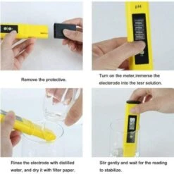 Testeur De Ph Professionnel, Fonction D'étalonnage Automatique Et 0,00-14,00 Gamme De Mesure Pour L’Eau Portable Aquarium Hydroponie Piscine Plage De Mesure,Jaune 8 Testeur De Ph Professionnel, Fonction D'étalonnage Automatique Et 0,00-14,00 Gamme De Mesure Pour L’Eau Portable Aquarium Hydroponie Piscine Plage De Mesure,Jaune -Trait Piscine Soldes Magasin 95791284 3