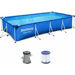 Bestway Piscine Steel Pro Avec Cadre En Acier 400x211x81 Cm Pompe à Filtre Incluse 10 Bestway Piscine Steel Pro Avec Cadre En Acier 400x211x81 Cm Pompe à Filtre Incluse -Trait Piscine Soldes Magasin 96515258 4