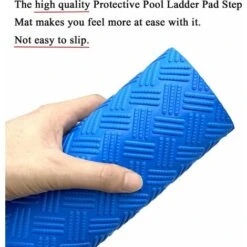 Tapis D'Échelle De Piscine – Tapis De Protection Pour Échelle De Piscine Avec Texture Antidérapante, Bleu 91,4 X 22,9 Cm -Trait Piscine Soldes Magasin 96636779 4