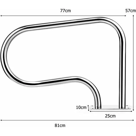 GOPLUS Echelle De Piscine 81x57 Cm, Main Courante En Acier Inoxydable 304, Avec Plaque Charge 200kg, Accessoires Complets,Intérieur & Extérieur, Pour Piscine,Quais, Parc Aquatique 4 GOPLUS Echelle De Piscine 81x57 Cm, Main Courante En Acier Inoxydable 304, Avec Plaque Charge 200kg, Accessoires Complets,Intérieur & Extérieur, Pour Piscine,Quais, Parc Aquatique – Image 2