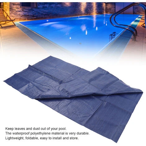 Couverture De Piscine étanche à La Poussière 3,85 X 1,85 M Accessoire De Natation En Polyéthylène Pour Intérieur Extérieur 4 Couverture De Piscine étanche à La Poussière 3,85 X 1,85 M Accessoire De Natation En Polyéthylène Pour Intérieur Extérieur – Image 2