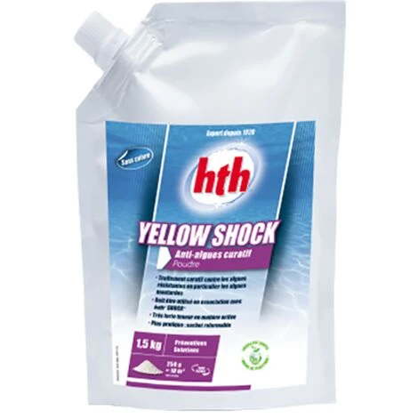 Anti-algues Piscine Hth YELLOW Shock - 1,5 Kg - 3 Anti-algues Piscine Hth YELLOW Shock - 1,5 Kg -