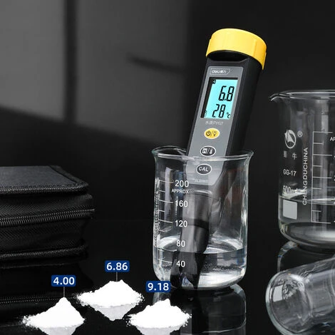 Détecteur De PH à Affichage Numérique Portable 0.01 Stylo De Test De Température De L'eau Surveillance De La Qualité De L'eau Testeur De Stylo De Détection 4 Détecteur De PH à Affichage Numérique Portable 0.01 Stylo De Test De Température De L'eau Surveillance De La Qualité De L'eau Testeur De Stylo De Détection – Image 2