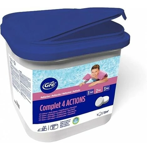 GRE Comprims Pour Piscine Complet 4-in-1 Liner - 5kg 3 GRE Comprims Pour Piscine Complet 4-in-1 Liner - 5kg