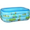 Piscine Gonflable, Piscine Gonflable Rectangulaire Pour Enfants, Adultes, Famille, Piscine Pour Enfants à Fond Mou Pour Jardin, Cour, Extérieur, 120x90x45cm -Trait Piscine Soldes Magasin 98185527 1