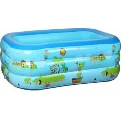 Piscine Gonflable, Piscine Gonflable Rectangulaire Pour Enfants, Adultes, Famille, Piscine Pour Enfants à Fond Mou Pour Jardin, Cour, Extérieur, 120x90x45cm
