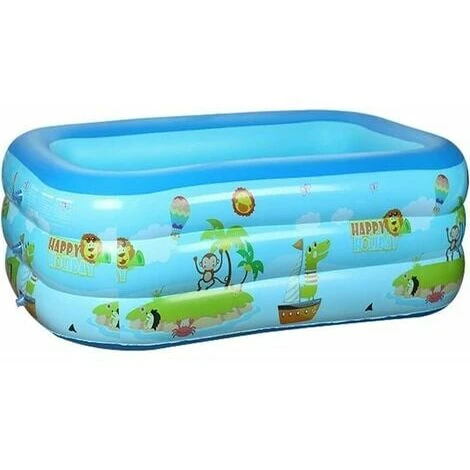 Piscine Gonflable, Piscine Gonflable Rectangulaire Pour Enfants, Adultes, Famille, Piscine Pour Enfants à Fond Mou Pour Jardin, Cour, Extérieur, 120x90x45cm 3 Piscine Gonflable, Piscine Gonflable Rectangulaire Pour Enfants, Adultes, Famille, Piscine Pour Enfants à Fond Mou Pour Jardin, Cour, Extérieur, 120x90x45cm