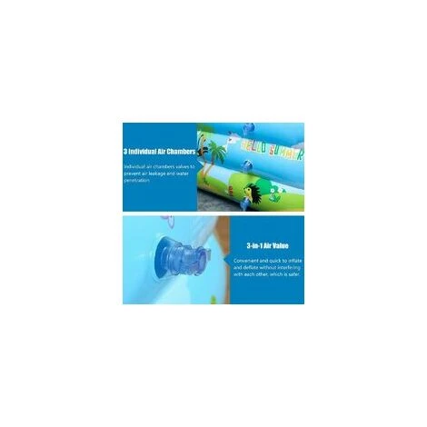 Piscine Gonflable, Piscine Gonflable Rectangulaire Pour Enfants, Adultes, Famille, Piscine Pour Enfants à Fond Mou Pour Jardin, Cour, Extérieur, 120x90x45cm 7 Piscine Gonflable, Piscine Gonflable Rectangulaire Pour Enfants, Adultes, Famille, Piscine Pour Enfants à Fond Mou Pour Jardin, Cour, Extérieur, 120x90x45cm – Image 5