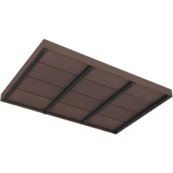 Elément De Sol Pour Douche Solaire En WPC Marron Antidérapant 101 X 5,5 X 63 Cm -Trait Piscine Soldes Magasin 98528371 3