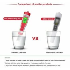 PH Mètre, Conductimètre PH/TDS/EC/température, étalonnage Automatique De Haute Précision, Numérique Pour Les Aquariums D'eau Potable De Piscines 10 PH Mètre, Conductimètre PH/TDS/EC/température, étalonnage Automatique De Haute Précision, Numérique Pour Les Aquariums D'eau Potable De Piscines -Trait Piscine Soldes Magasin 98865673 4