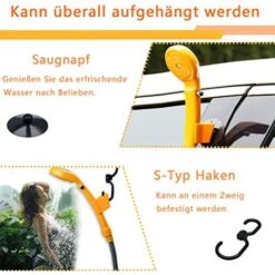 Douche De Camping 12 V Avec Pompe Submersible - Douche Portable - Avec Adaptateur De Voiture De 5 M Et Tuyau De 2 M NAIZY 10 Douche De Camping 12 V Avec Pompe Submersible - Douche Portable - Avec Adaptateur De Voiture De 5 M Et Tuyau De 2 M NAIZY -Trait Piscine Soldes Magasin 99356886 4