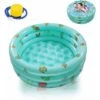 Piscine Gonflable 3 Anneaux, Pataugeoire Gonflable Ronde Baignoire Gonflable Piscine Pour Enfants Intérieur Et Exterieur 100 Cm 27 Cm MODOU -Trait Piscine Soldes Magasin 99392109 1