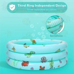 Piscine Gonflable 3 Anneaux, Pataugeoire Gonflable Ronde Baignoire Gonflable Piscine Pour Enfants Intérieur Et Exterieur 100 Cm 27 Cm MODOU 11 Piscine Gonflable 3 Anneaux, Pataugeoire Gonflable Ronde Baignoire Gonflable Piscine Pour Enfants Intérieur Et Exterieur 100 Cm 27 Cm MODOU -Trait Piscine Soldes Magasin 99392109 5